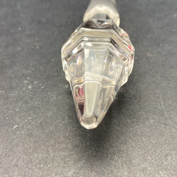 Inverted Coin Dot Cruet With Overlay Clear Ribbed Handle & Stopper - Picture 9 of 11